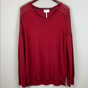 Laundry sweater with lace